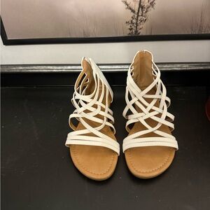 Elegant White Strappy Sandals